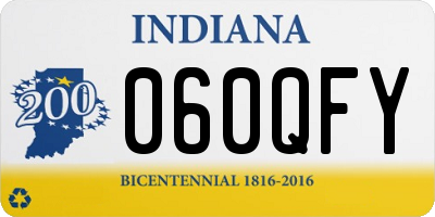 IN license plate 060QFY