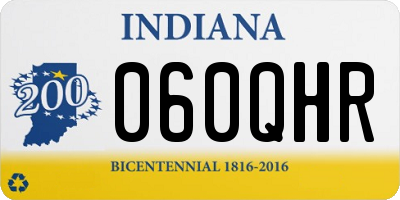 IN license plate 060QHR