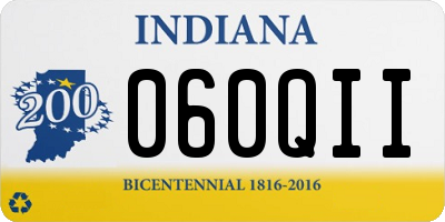 IN license plate 060QII