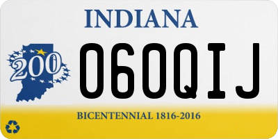 IN license plate 060QIJ