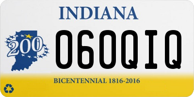 IN license plate 060QIQ