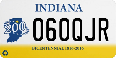 IN license plate 060QJR