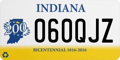 IN license plate 060QJZ