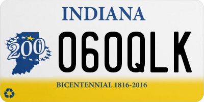 IN license plate 060QLK