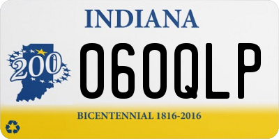 IN license plate 060QLP