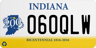 IN license plate 060QLW