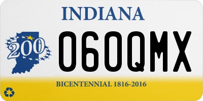 IN license plate 060QMX