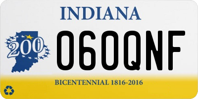 IN license plate 060QNF