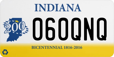 IN license plate 060QNQ
