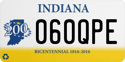 IN license plate 060QPE