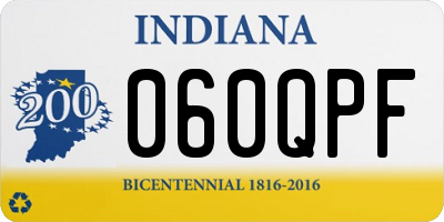 IN license plate 060QPF
