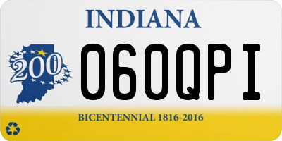 IN license plate 060QPI