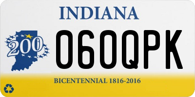 IN license plate 060QPK