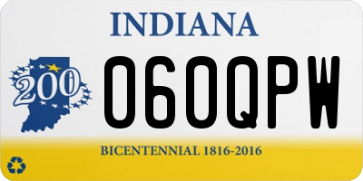 IN license plate 060QPW