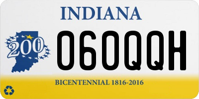 IN license plate 060QQH