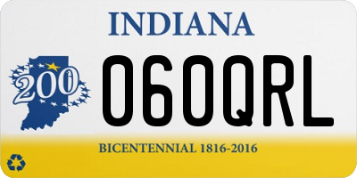 IN license plate 060QRL