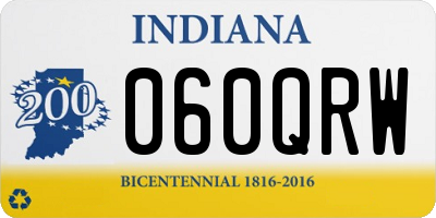 IN license plate 060QRW