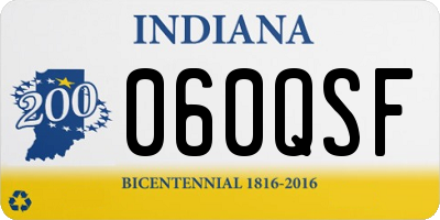 IN license plate 060QSF