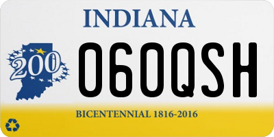 IN license plate 060QSH