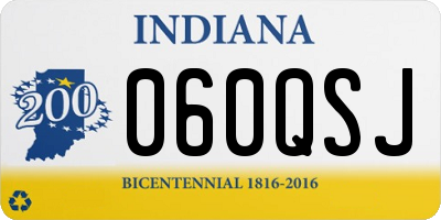 IN license plate 060QSJ