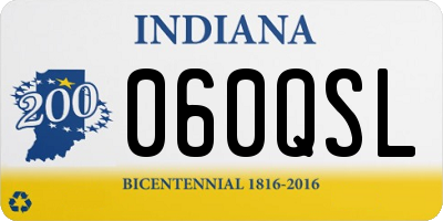 IN license plate 060QSL