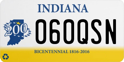 IN license plate 060QSN