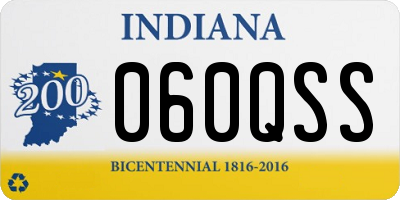 IN license plate 060QSS
