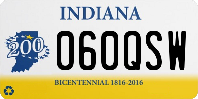 IN license plate 060QSW