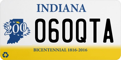 IN license plate 060QTA