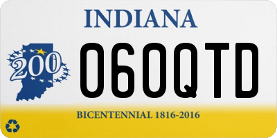 IN license plate 060QTD