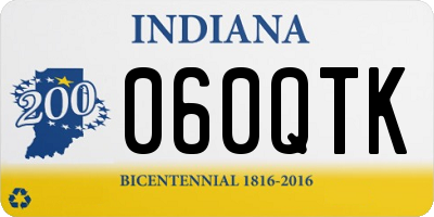 IN license plate 060QTK