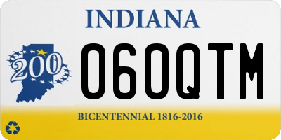 IN license plate 060QTM
