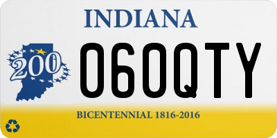 IN license plate 060QTY