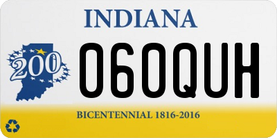 IN license plate 060QUH