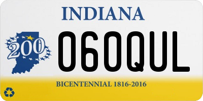 IN license plate 060QUL