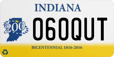 IN license plate 060QUT