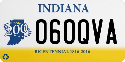 IN license plate 060QVA