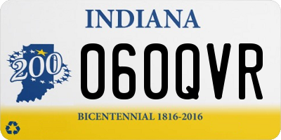 IN license plate 060QVR