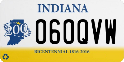 IN license plate 060QVW