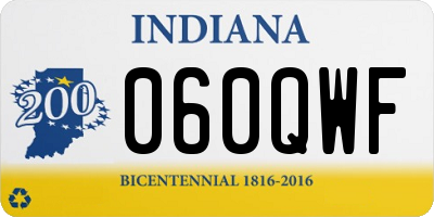 IN license plate 060QWF