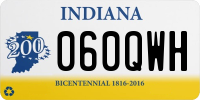 IN license plate 060QWH