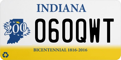 IN license plate 060QWT