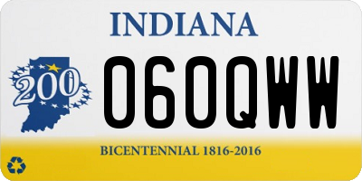 IN license plate 060QWW