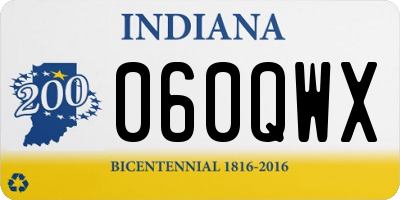 IN license plate 060QWX