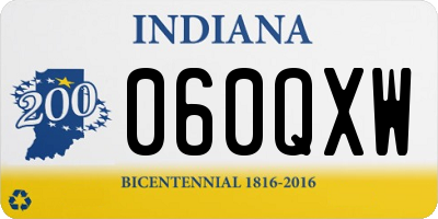 IN license plate 060QXW