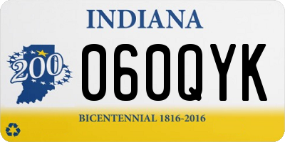 IN license plate 060QYK