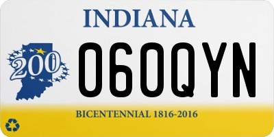 IN license plate 060QYN