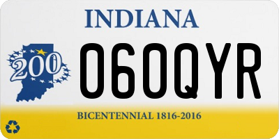 IN license plate 060QYR