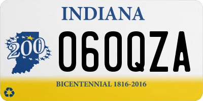 IN license plate 060QZA