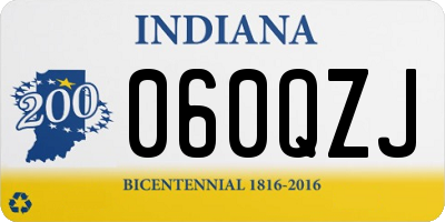 IN license plate 060QZJ